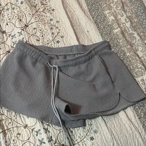 Gray Women's Waffle Knit Shorts